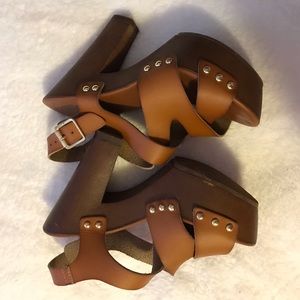 Studded platform heels